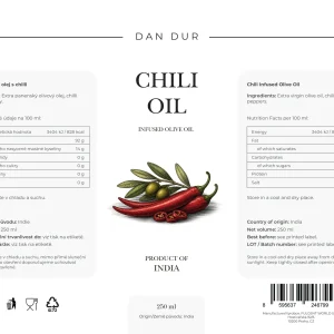 Chilli olej (olivový olej s chilli) (jedlý) - Obrázek 2